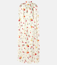 Rodarte Floral caped silk maxi dress. Rodarte 花卉图案披肩真丝长裙