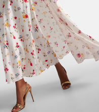 Rodarte Floral caped silk maxi dress