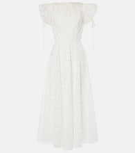 Rodarte Floral silk lace midi dress