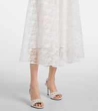 Rodarte Floral silk lace midi dress