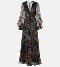 Etro Printed silk gown. Etro 印花真丝礼服