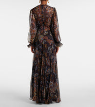 Etro Printed silk gown