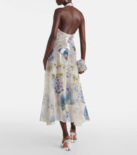 Rodarte Floral sequined midi dress