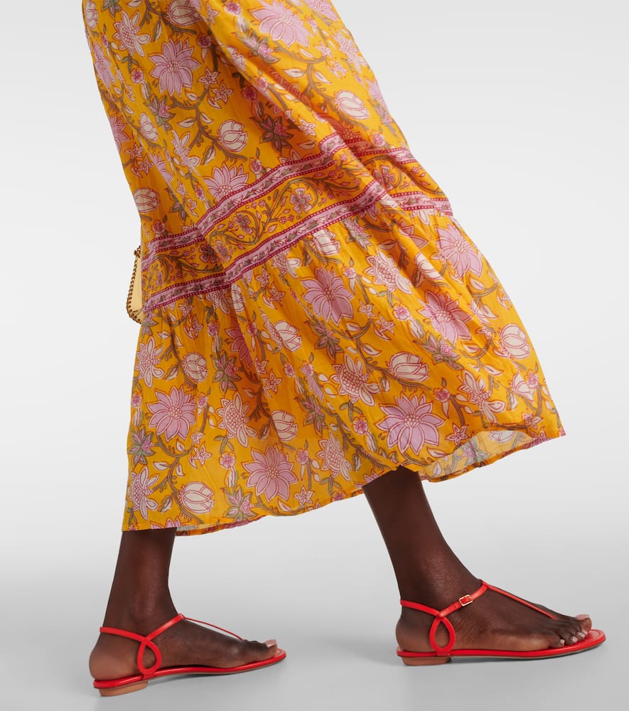 Velvet Jazlyn floral cotton maxi dress