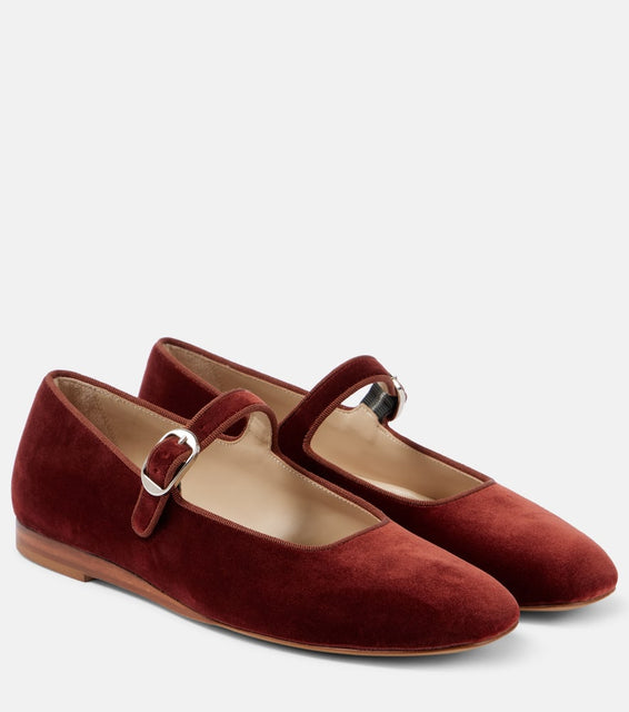 Le Monde B√É¬©ryl Velvet Mary Jane flats