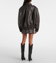 Blaze Milano Charlie leather bomber jacket