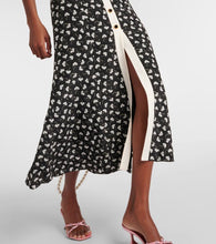 Alessandra Rich Bow-detail printed silk maxi dress
