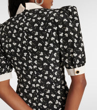 Alessandra Rich Bow-detail printed silk maxi dress