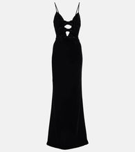 Alessandra Rich Bow-detail velvet gown