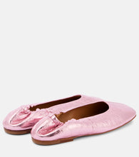 Dries Van Noten Metallic leather ballet flats