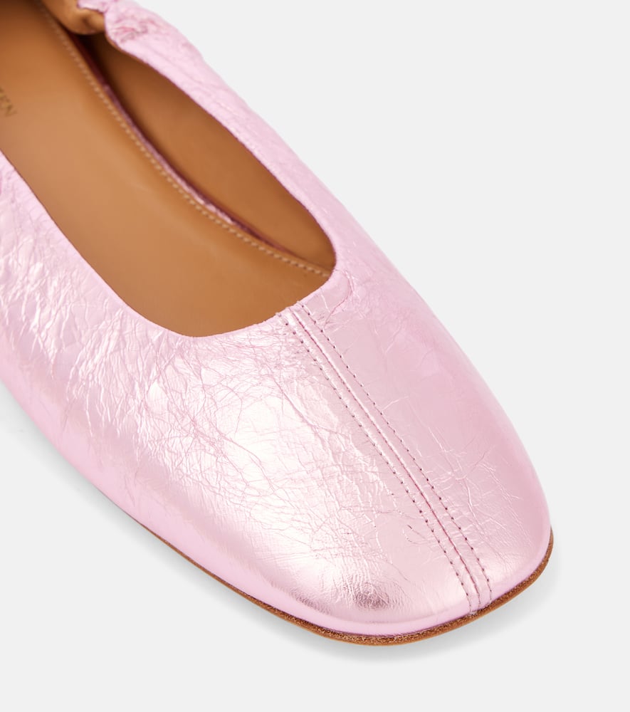 Dries Van Noten Metallic leather ballet flats