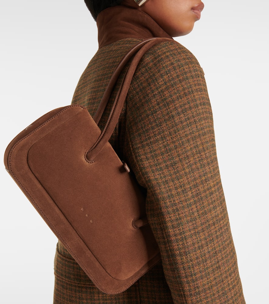 Aesther Ekme Lagune Mini suede shoulder bag
