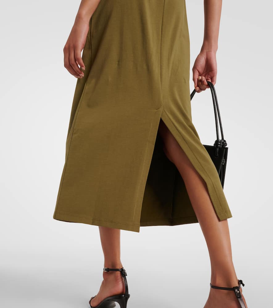 Vince Cotton-blend jersey midi dress