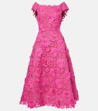 Monique Lhuillier Guipure lace midi dress