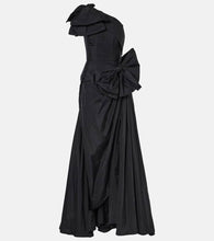 Elie Saab Bow-detail one-shoulder taffeta gown