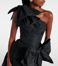 Elie Saab Bow-detail taffeta bustier gown