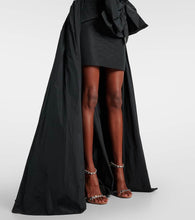 Elie Saab Bow-detail taffeta bustier gown