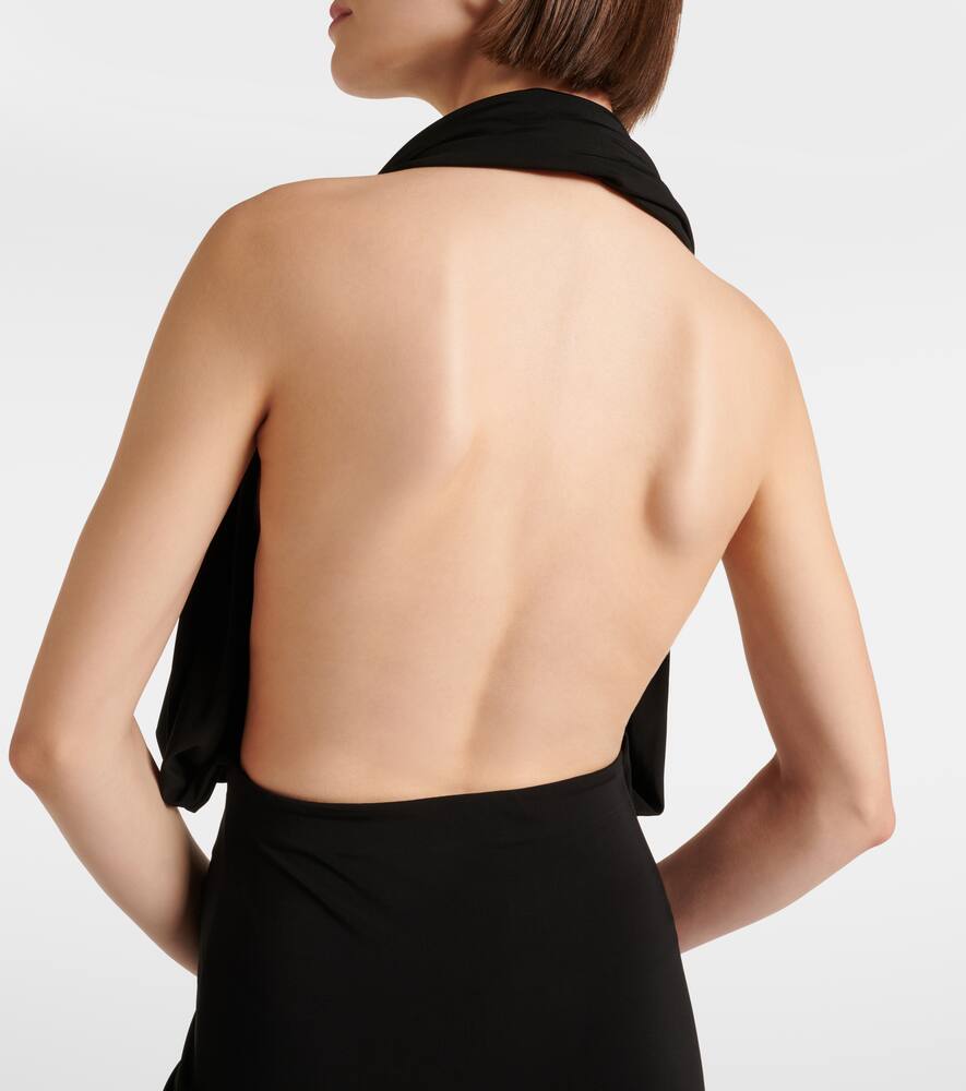 Magda Butrym Draped halterneck jersey gown