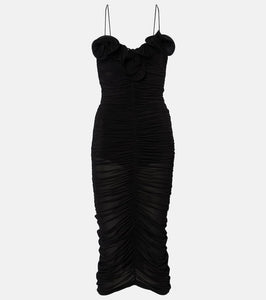 Magda Butrym Ruffled ruched jersey midi dress