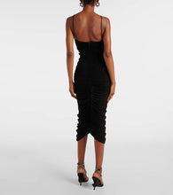 Magda Butrym Ruffled ruched jersey midi dress