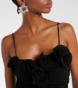 Magda Butrym Ruffled ruched jersey midi dress