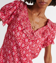 Rixo Clementina floral crepe midi dress