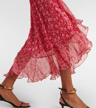 Rixo Clementina floral crepe midi dress