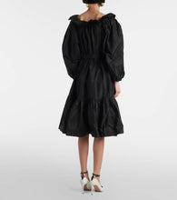 Patou Ruffled tiered faille minidress