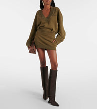 The Attico Logo cotton minidress