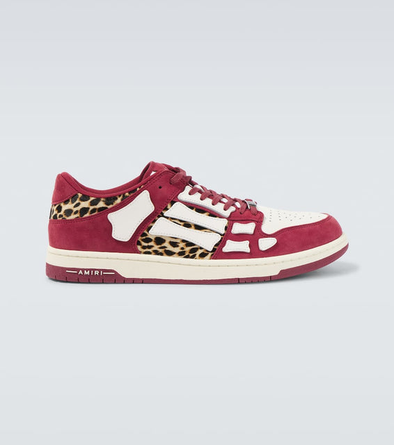 Amiri Leopard Skel Top Low leather sneakers