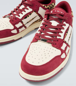 Amiri Leopard Skel Top Low leather sneakers