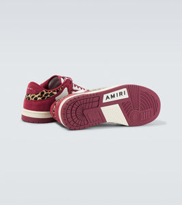 Amiri Leopard Skel Top Low leather sneakers