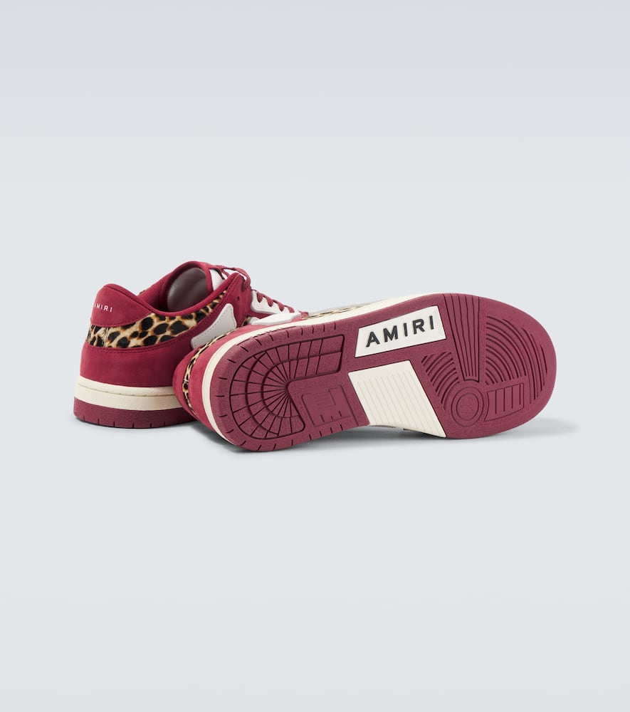 Amiri Leopard Skel Top Low leather sneakers