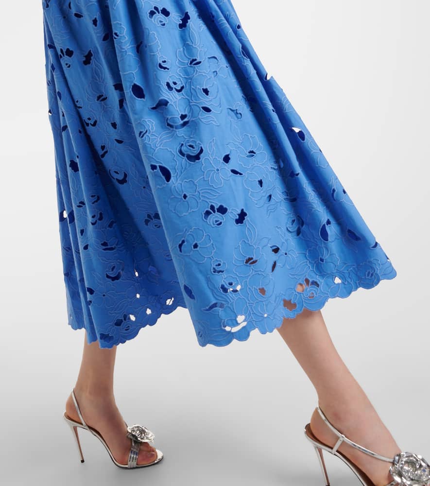 Erdem Floral cotton-blend midi dress