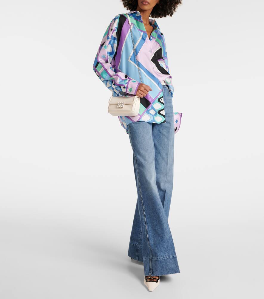 Roger Vivier Jeu De Fille shearling-trimmed shoulder bag