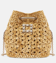 Roger Vivier Tres Vivier raffia-effect bucket bag. Shop Roger Vivier Bucket Bags for women now.
