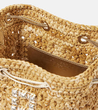 Roger Vivier Tres Vivier raffia-effect bucket bag