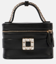 Roger Vivier Embellished leather makeup bag. Shop Roger Vivier Top-Handle Bags for women now.