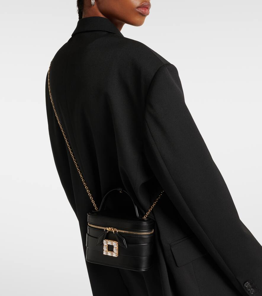 Roger Vivier Embellished leather makeup bag