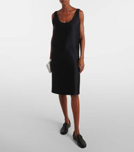 The Row Bumi wool and silk midi dress