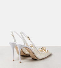 Dolce&Gabbana Rainbow lace slingback pumps
