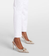 Dolce&Gabbana Rainbow lace slingback pumps