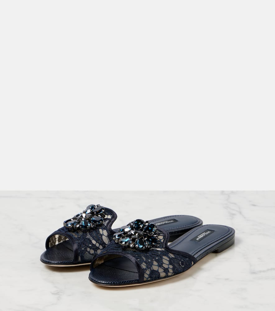 Dolce&Gabbana Bianca embellished lace flats