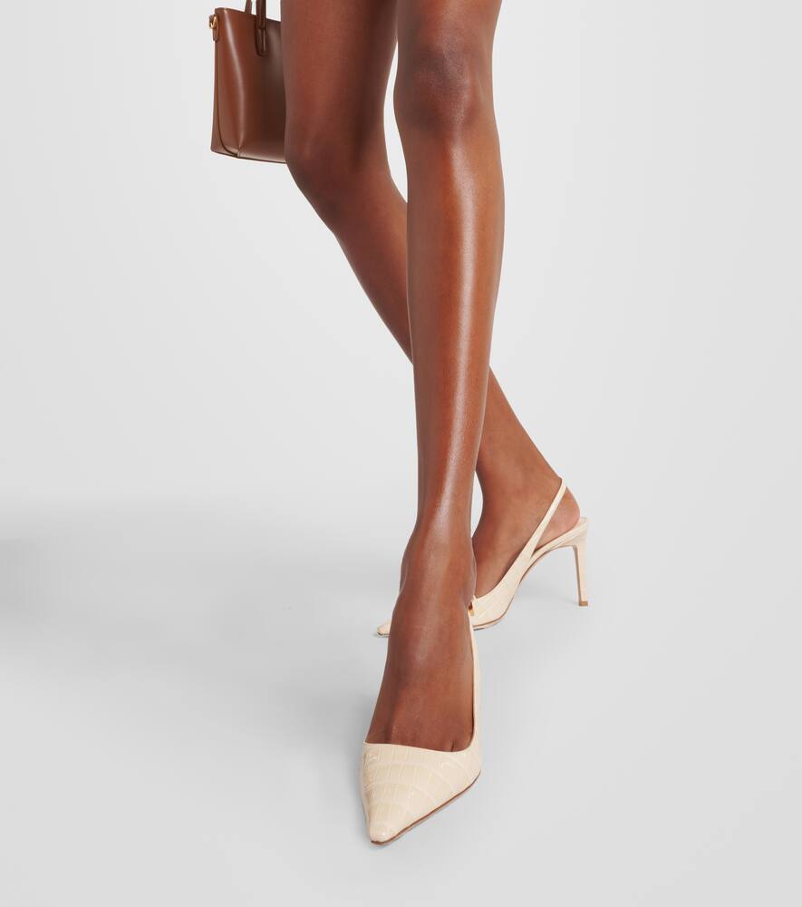 Tom Ford Angelina croc-effect leather slingback pumps