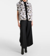 Alaia Lynx faux shearling jacquard vest