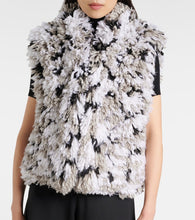 Alaia Lynx faux shearling jacquard vest