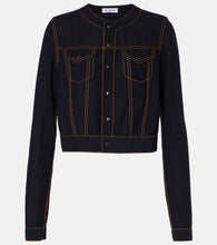 Alaia Fluid cropped wool-blend jacket - Alaia Fluid 短款羊毛混纺夹克