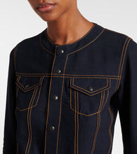 Alaia Fluid cropped wool-blend jacket