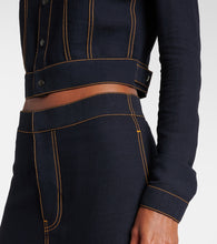 Alaia Fluid cropped wool-blend jacket