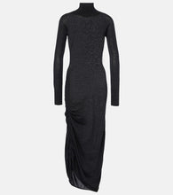 Alaia Draped wool turtleneck dress